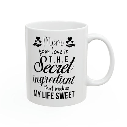 Mom’s Love Mug - Mother's Day Gift, Birthday Present for Mom, Sweet Coffee Cup for Mom from Son or Daughter