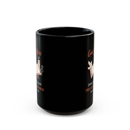 God Bless First Communion Mug – Black – Isabelle Delgado 2025