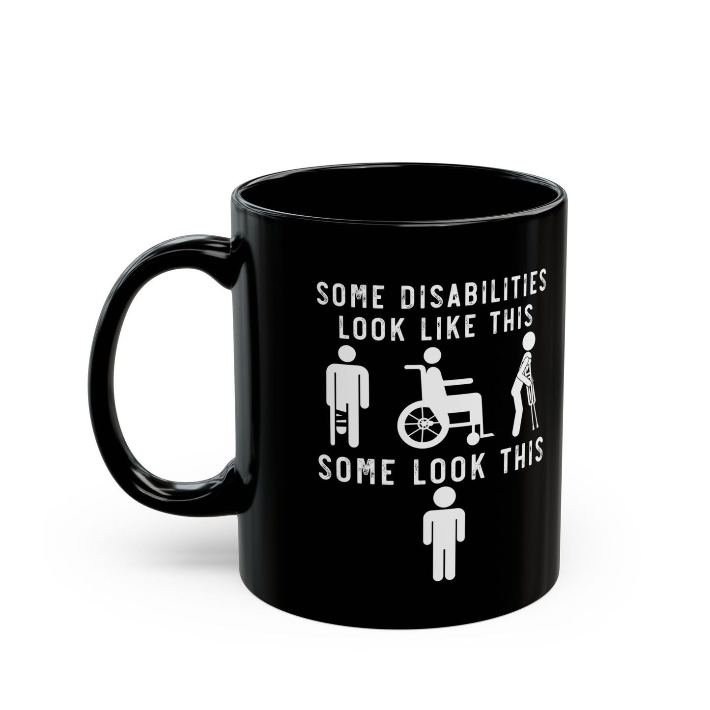 Black Ceramic Coffee Cup with Empowering Message – Support Mental Health & Chronic Illness Warriors