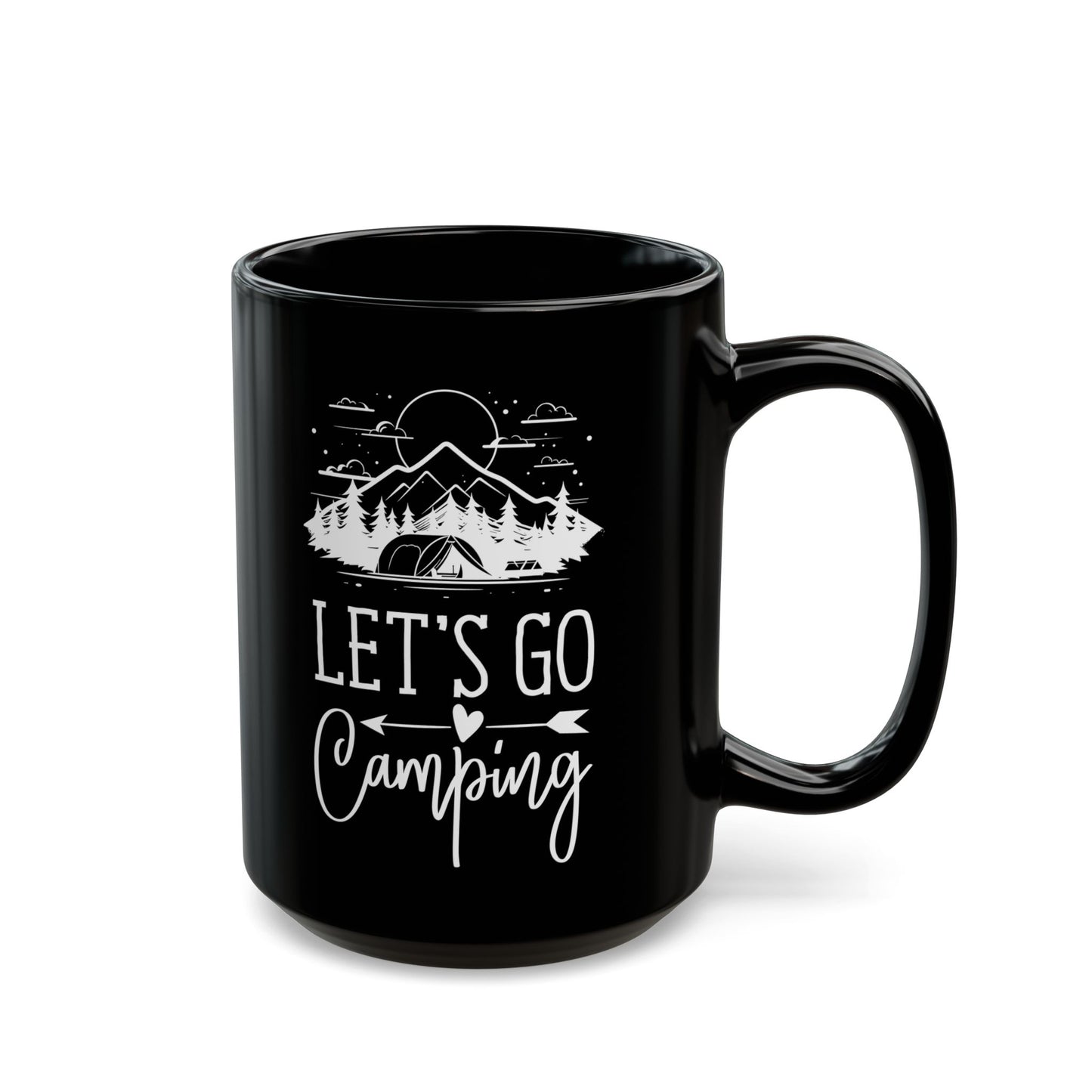 Cozy Camping Adventure Black Mug (11oz, 15oz)