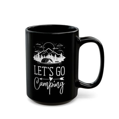Cozy Camping Adventure Black Mug (11oz, 15oz)