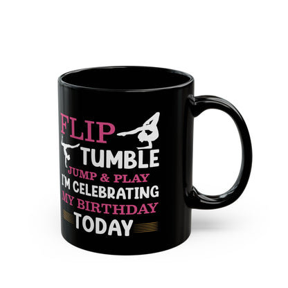 Flip Tumble Jump & Play Black Mug (11oz, 15oz)