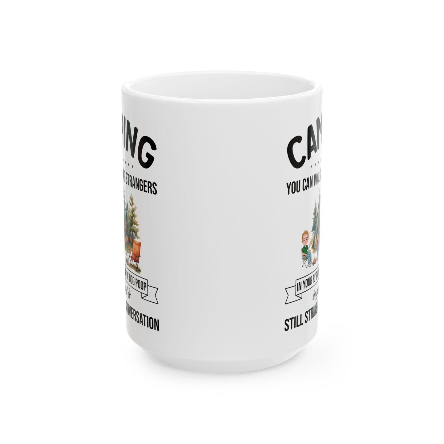 Chibi Camping Fun  Ceramic Mug, (11oz, 15oz)