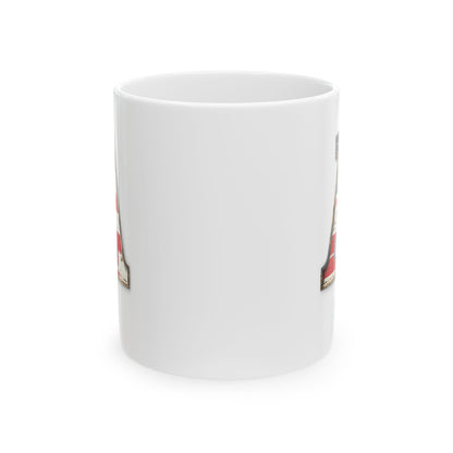 Mug - Patriotic American Flag Letter A with Kevin Name - Vintage Red, White, and Blue Design