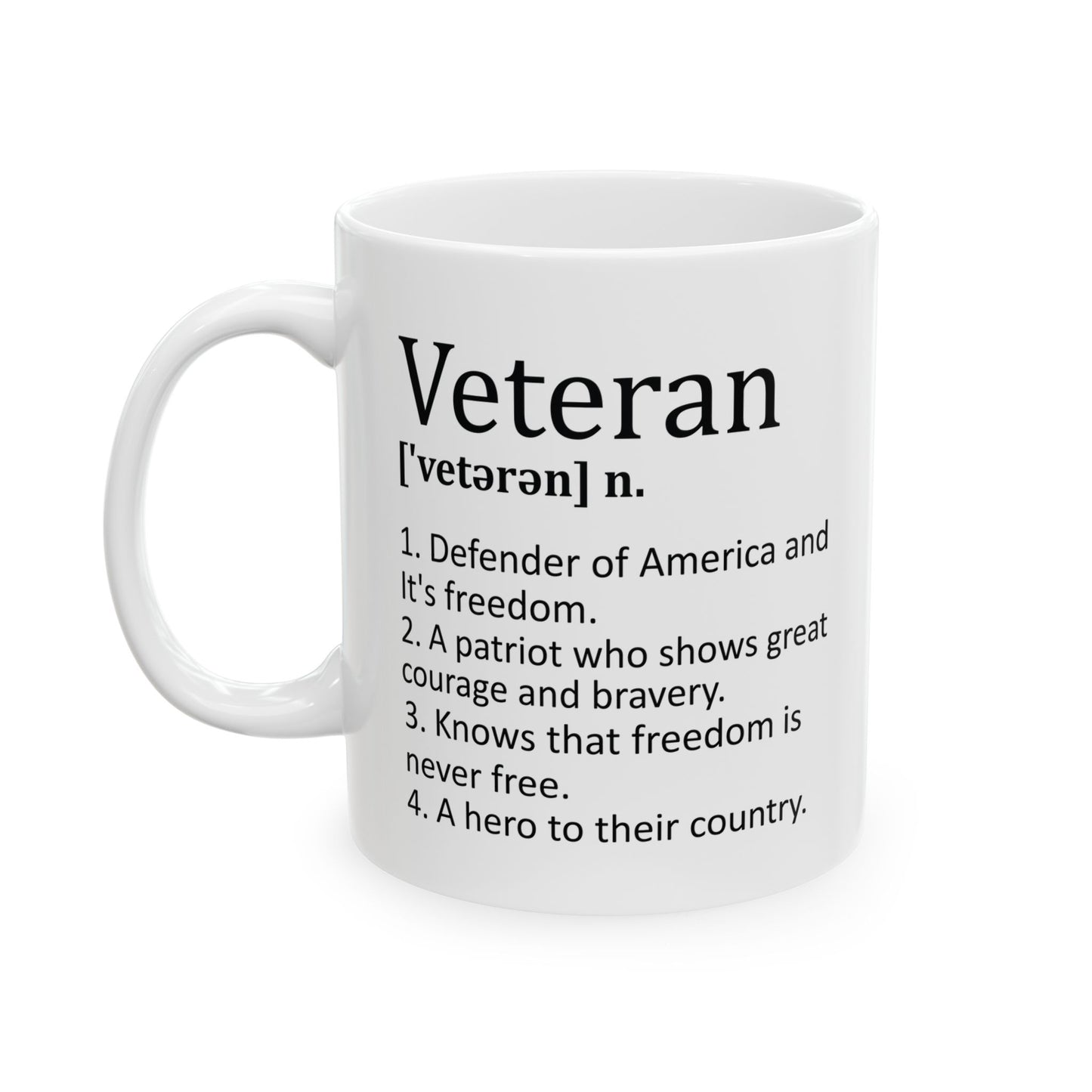 Veteran Definition Mug – Patriotic Coffee Cup Gift for Veterans