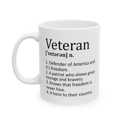 Veteran Definition Mug – Patriotic Coffee Cup Gift for Veterans
