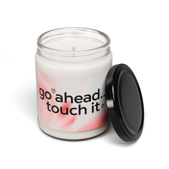 Scented Soy Candle, Go Ahead... Touch It – Funny & Playful Flirty Design