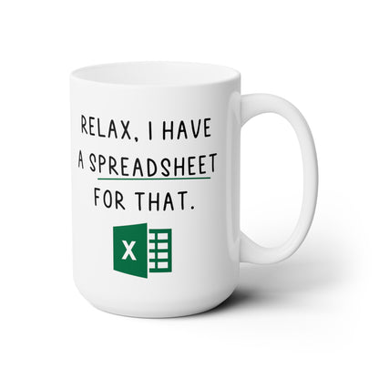 Funny Excel Coffee Cup for Accountants, Analysts, and Office Pros