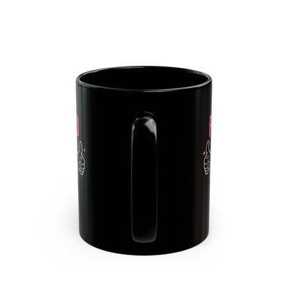 Proud Mother of a Few Dumbass Kids Mug – Black with Pink Text