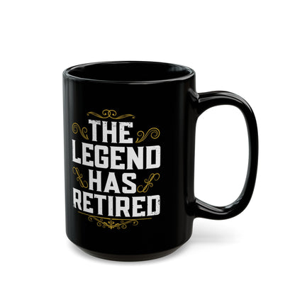 Luxury Black Retirement Mug – The Legend Has Retired