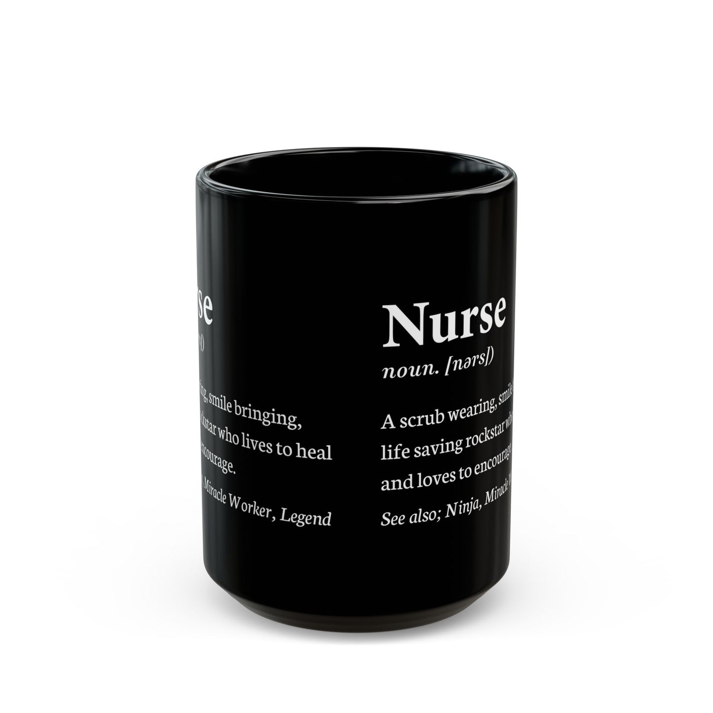 Nurse noun A scrub wearin 11oz  & 15oz Black mug