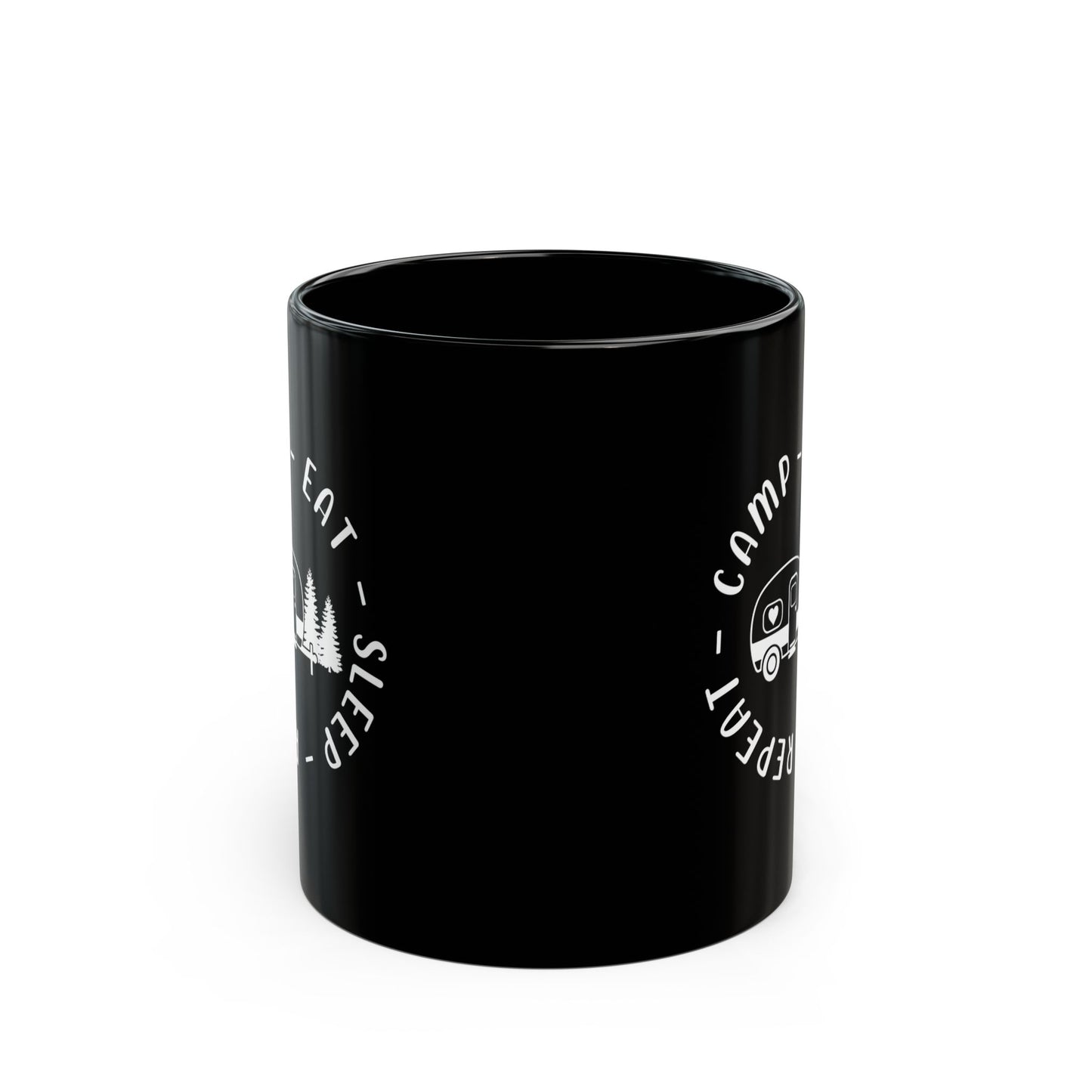 Black Minimalist Typography Design  Ceramic Mug, (11oz, 15oz)