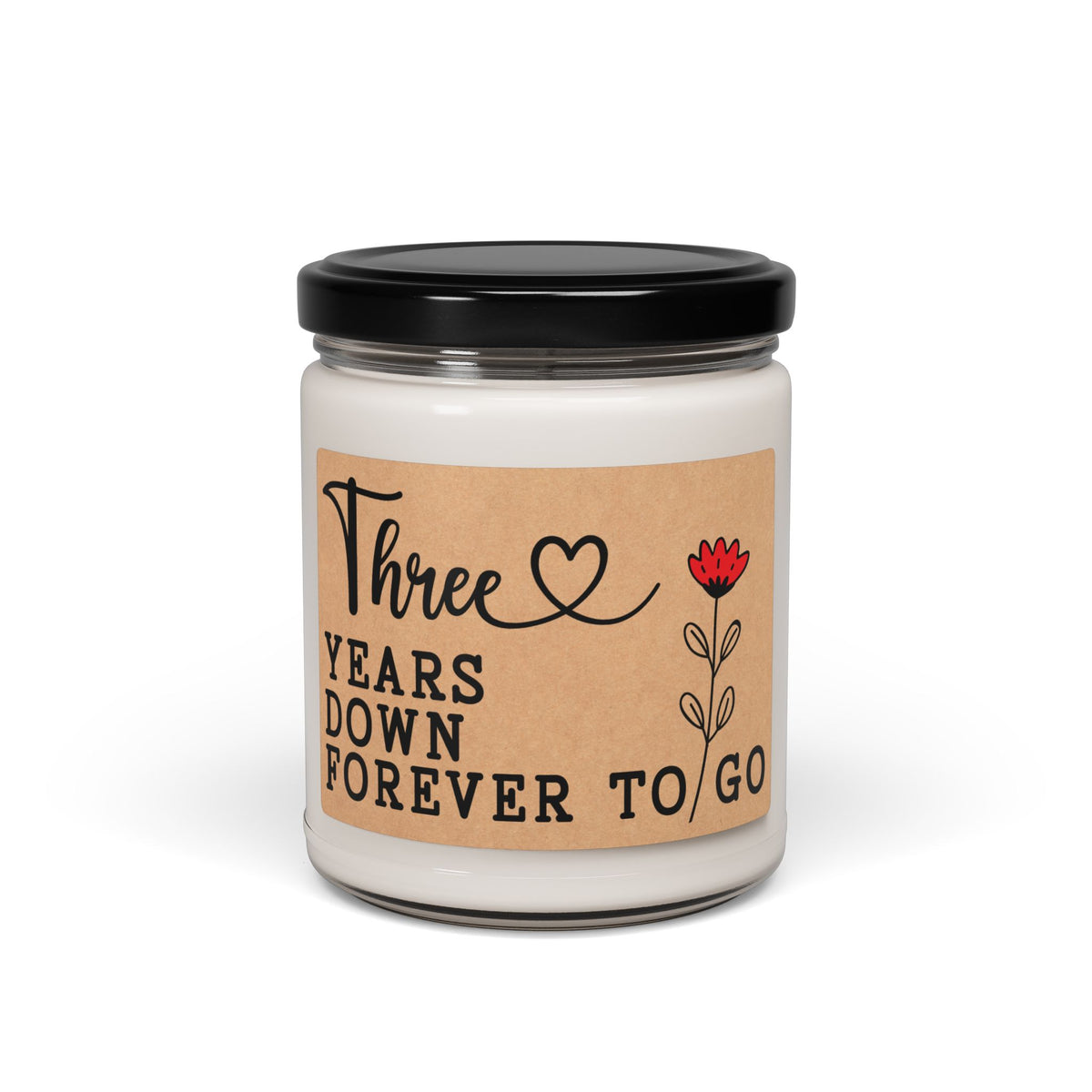 Three-Years-Down-Forever-to-go Candle