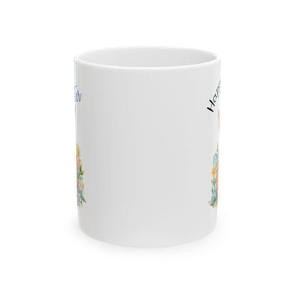 Happy Easter Bunny Mug – Cute Basket Design Spring Gift