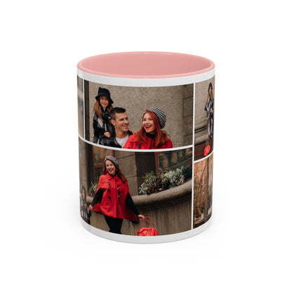 Happy Family Moments - Stylish Fall Family Photoshoot with Dad, Mom, and Daughter in Matching Outerwear Mug
