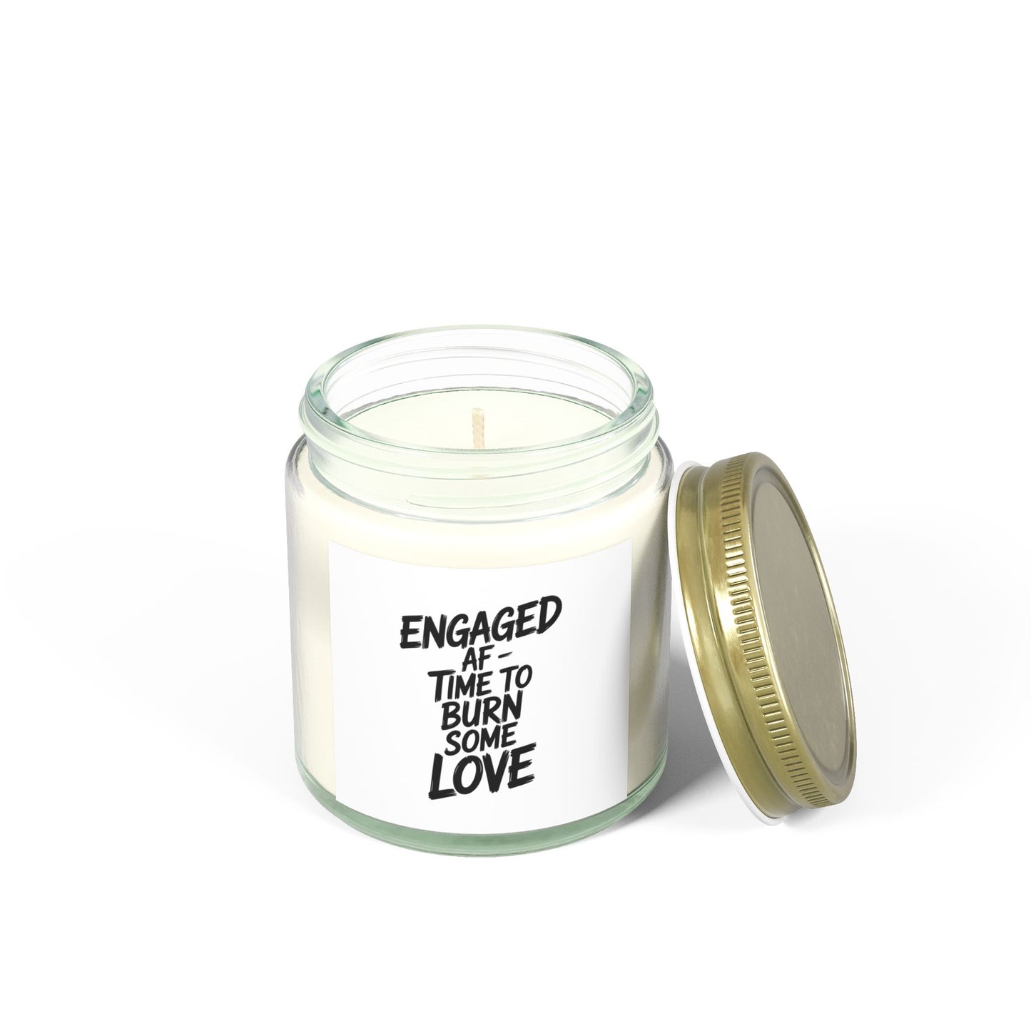 Engaged AF Scented Candles, Coconut Apricot Wax (4oz, 9oz)