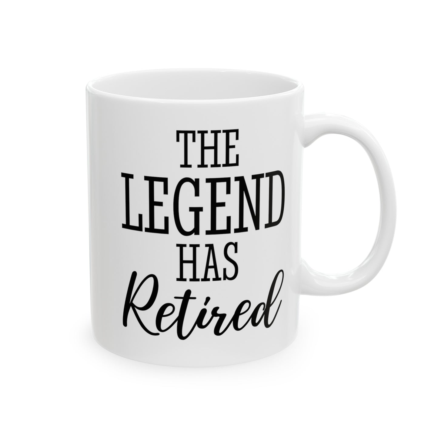 The Legend Has Retired White Mug – Ideal Gift for Retirees