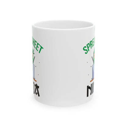 Spreadsheet Ninja Mug – Funny Office Gift for Excel Experts, Accountants, and Data Lovers
