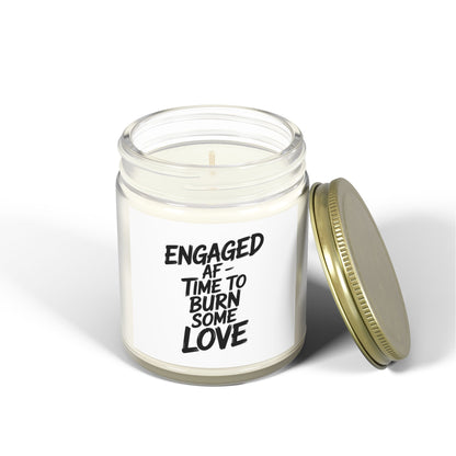 Engaged AF Scented Candles, Coconut Apricot Wax (4oz, 9oz)