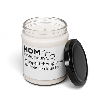 Soy Candle Mom Definition Candle – Funny Mother's Day Gift, Unpaid Therapist Mom Gift, Sarcastic Gift for Mom from Son or Daughter