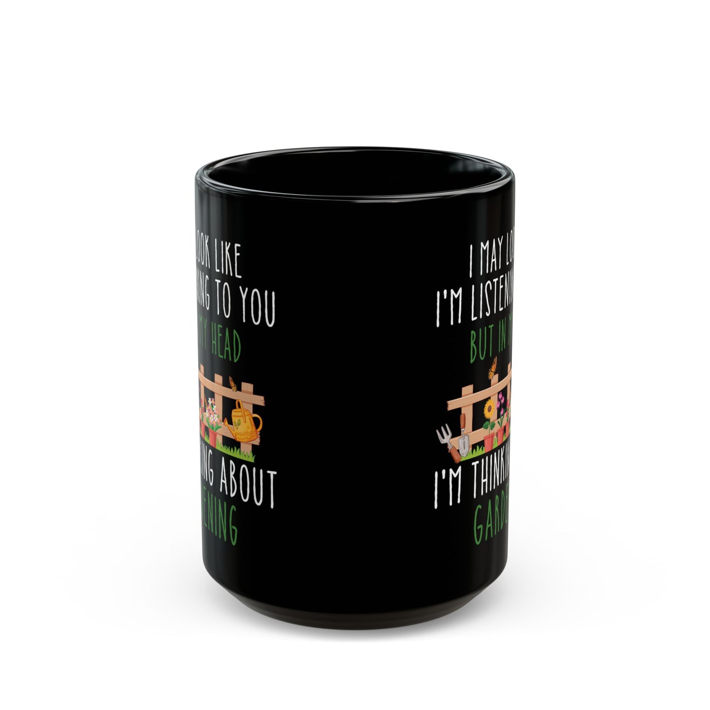 Gardening Mug – Funny Black Coffee Cup for Gardeners & Plant Lovers