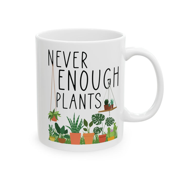 White Ceramic Coffee Cup for Plant Lovers & Gardeners – Funny Indoor Garden Gift for Men & Women