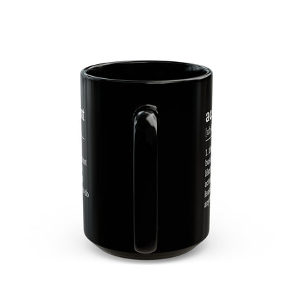 Funny Accountant Definition Mug – Black Ceramic Coffee Cup for CPA, Finance Professionals, and Office Coworkers