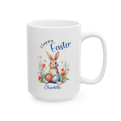 Personalized Easter Bunny Mug – Custom Name Gift for Kids