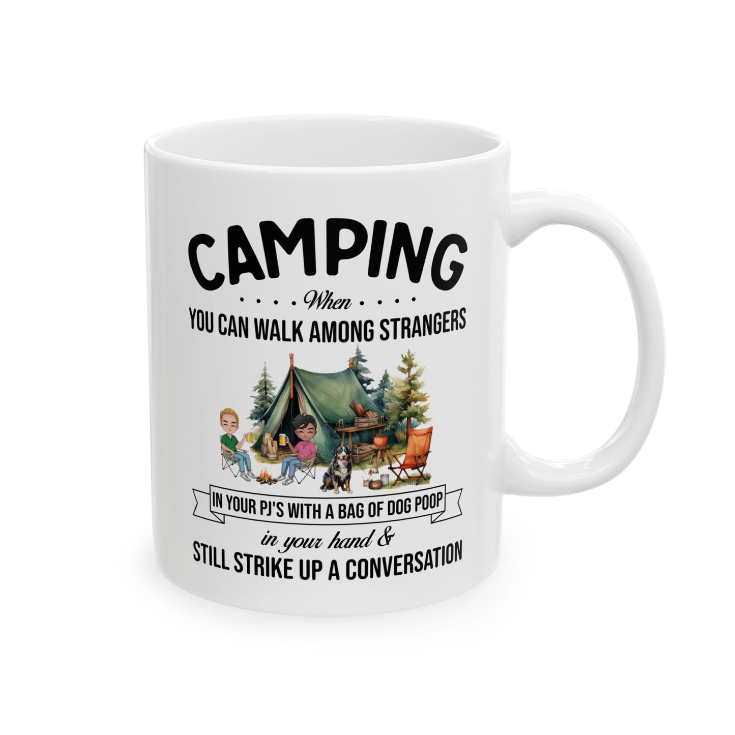 Chibi Camping Fun  Ceramic Mug, (11oz, 15oz)