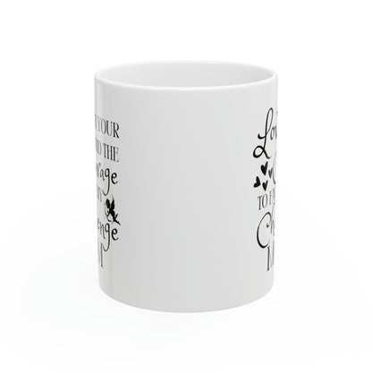 Angel and Heart Design Mom Mug – Love-Filled Courage for Life’s Challenges