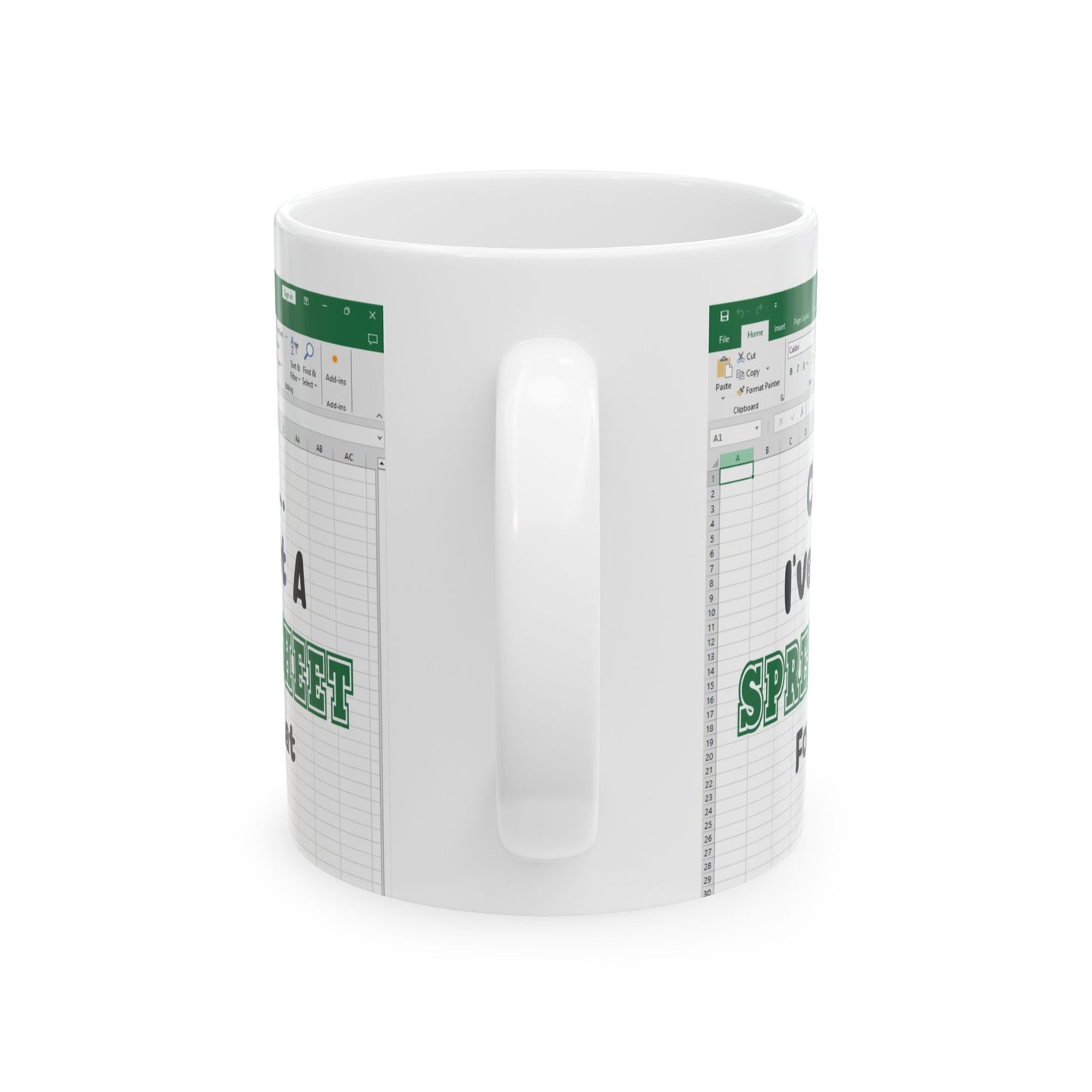 Funny Excel Lover Design Ceramic Mug, (11oz, 15oz)