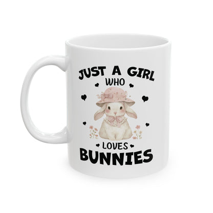 Just a Girl Who Loves Bunnies Mug – Cute Bunny Lover Gift