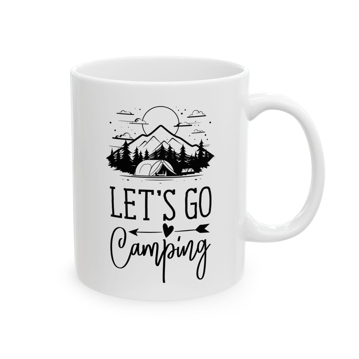 Cozy Camping Adventure Black Mug (11oz, 15oz)