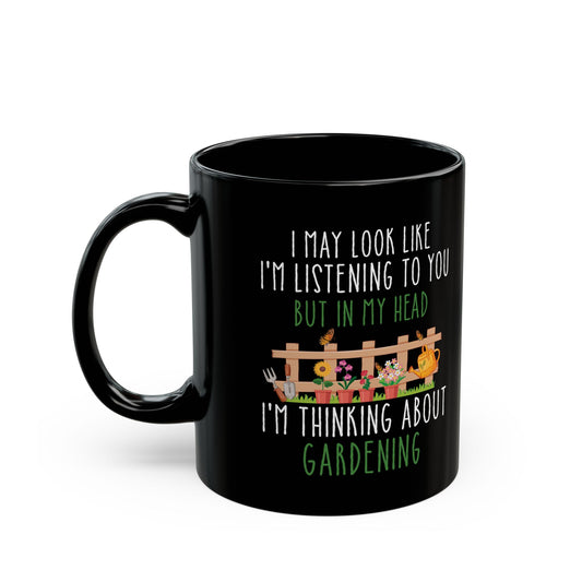 Gardening Mug – Funny Black Coffee Cup for Gardeners & Plant Lovers