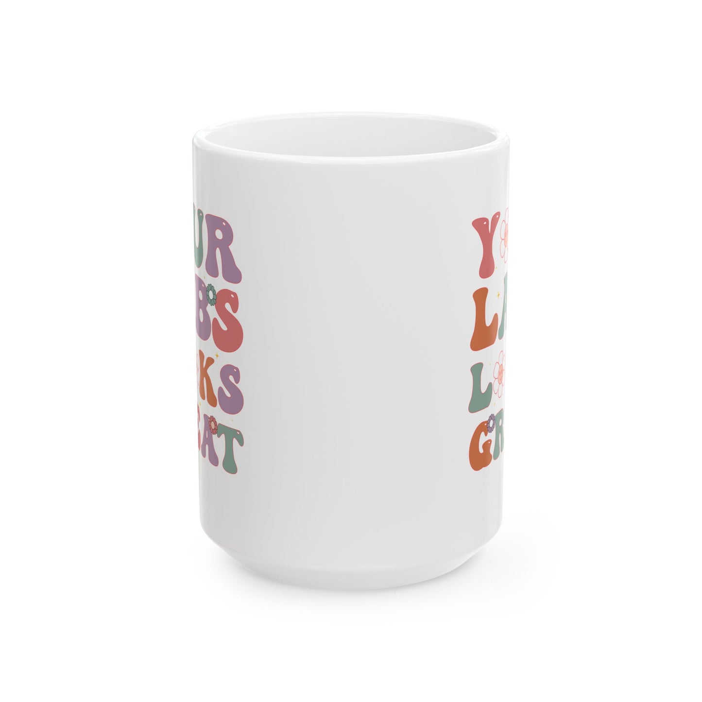 Funny White Coffee Cup for Lab Techs & Nurses – Retro Floral Medical Gift for Healthcare