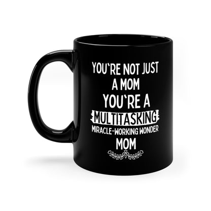 Funny Mom Mug – Black Coffee Cup for Super Moms