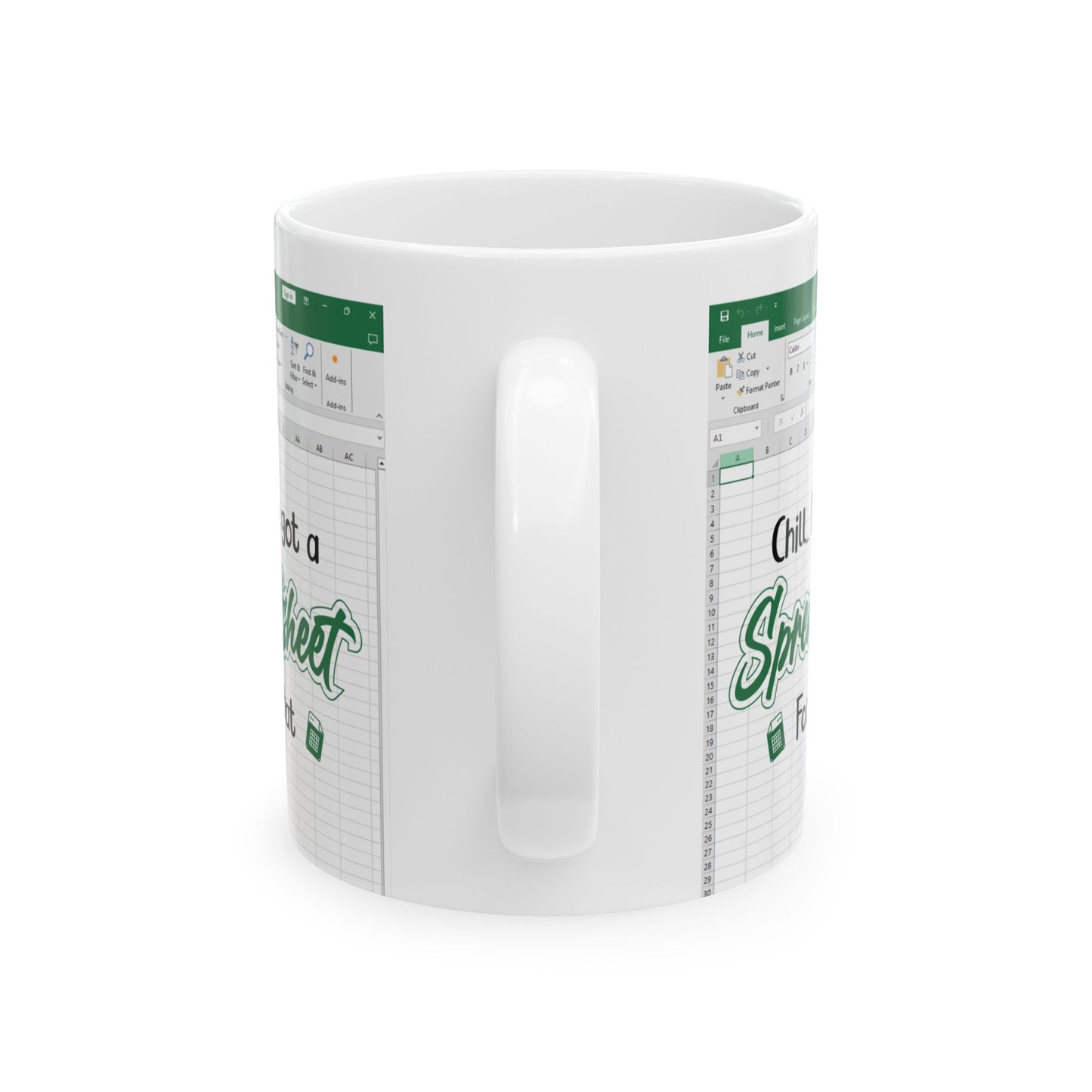 Funny Excel Mug for Data Lovers Ceramic Mug, (11oz, 15oz)