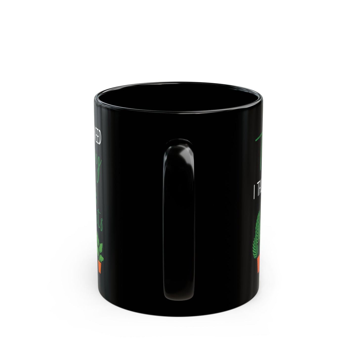 Plant Therapy Mug – Funny Black Coffee Cup for Plant Lovers