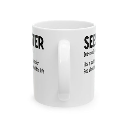 Seester White Mug, (11oz, 15oz)