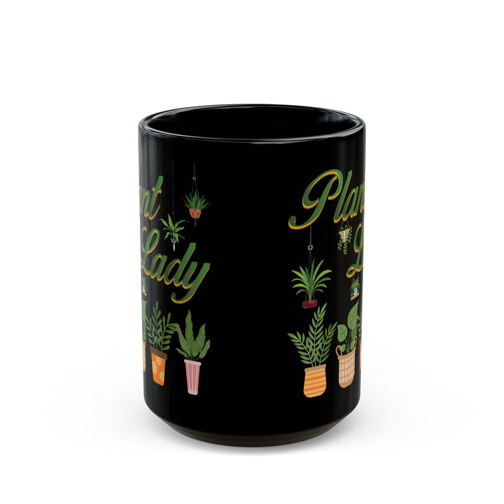 Give a Gift to a Proud Plant Mom – Plant Lady Mug Black Ceramic Coffee Cup