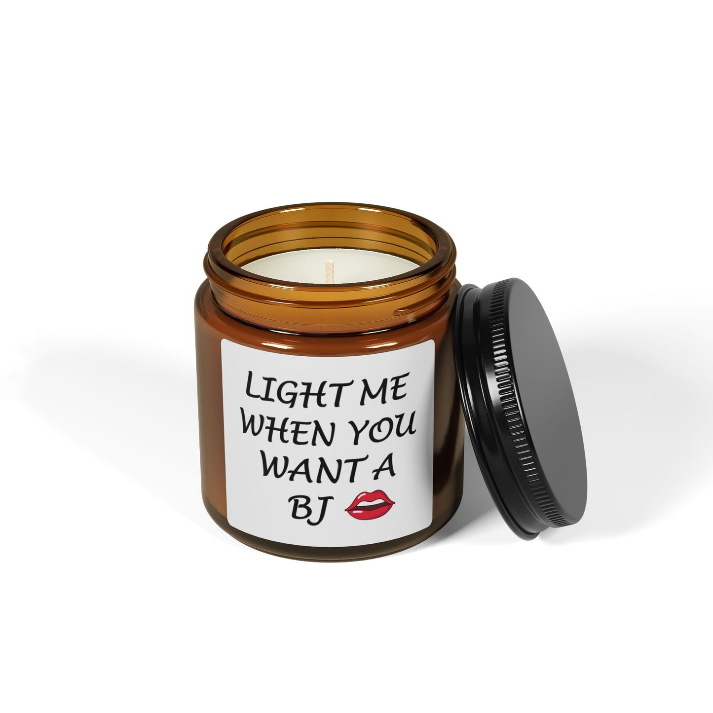 Light me When you want Scented Soy Candle (Multi-Size, Amber Jar)