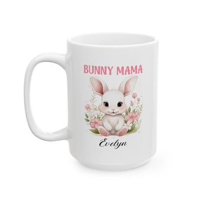 Bunny Mama Mug – Personalized Easter Gift for Mom