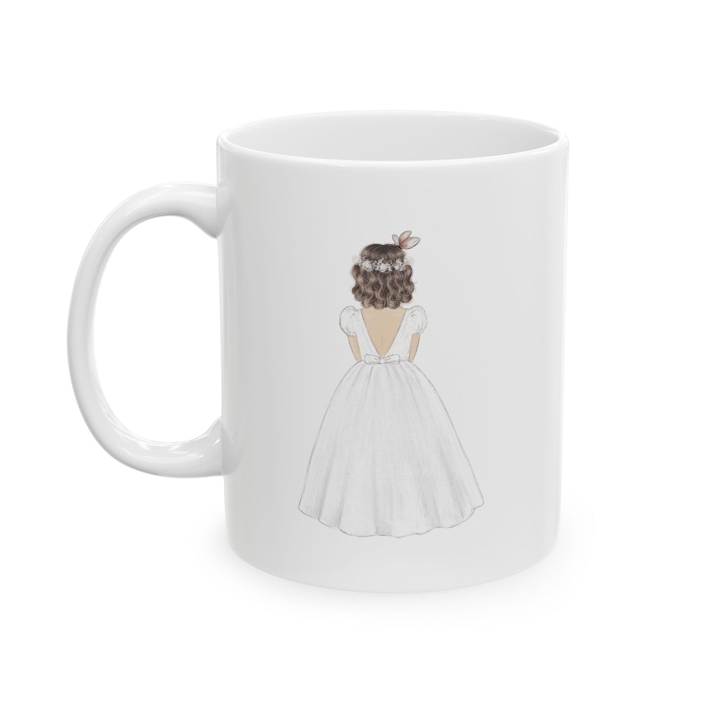 Personalized First Communion Mug – Floral Gift with Name & Date