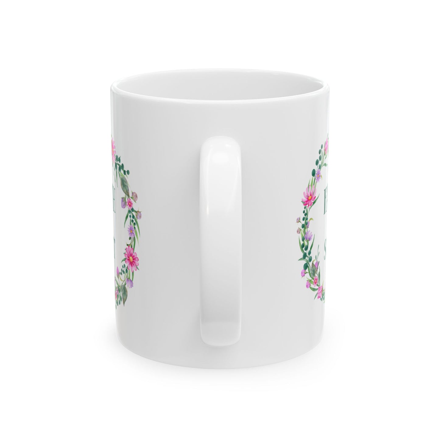 Walk By Faith Not By Sight Bible Verse Mug Floral Design