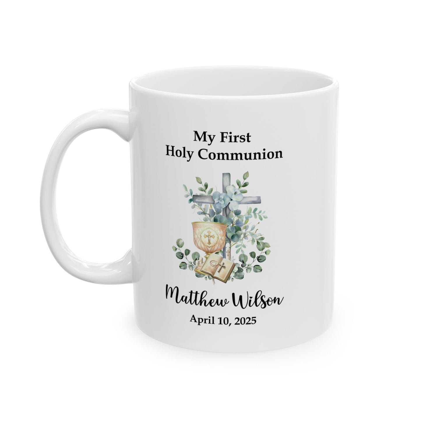 My First Holy Communion Mug – Personalized Gift for Matthew