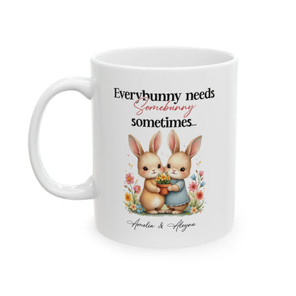 Everybunny Needs Somebunny Mug – Cute Bunny Friends Gift
