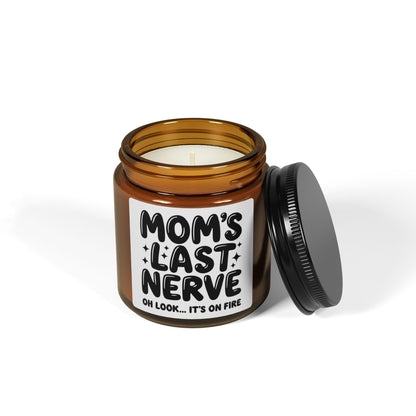Mom’s Last Nerve Candle  Scented Soy Candle (Multi-Size, Amber Jar)