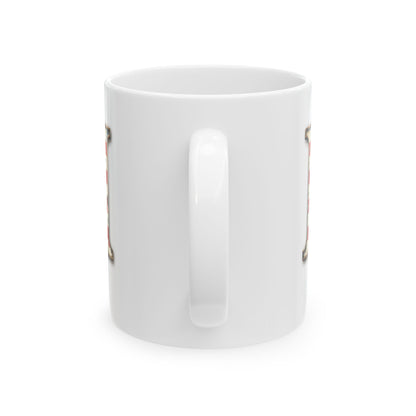 Mug - Patriotic American Flag Letter I with Kevin Name - Vintage Red, White, and Blue Design