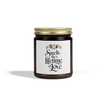 Smell Like Life Time of Love Scented Candles, Coconut Apricot Wax (4oz, 9oz)
