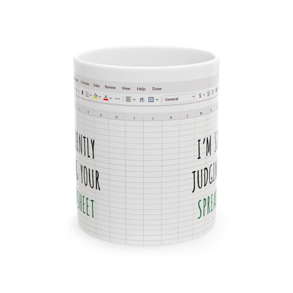 I'm Silently Judging Your Spreadsheet Mug – Funny Excel Lover Gift for Accountants & Analysts